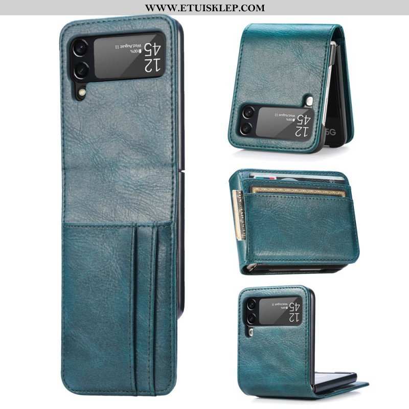 Etui do Samsung Galaxy Z Flip 3 5G Portfel Etui Folio Stylowy Skórzany Portfel